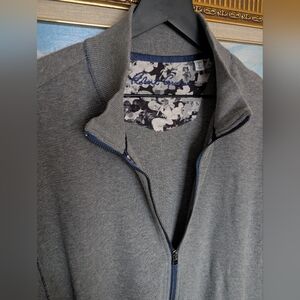 Robert Graham Zip-up Gray Sweater